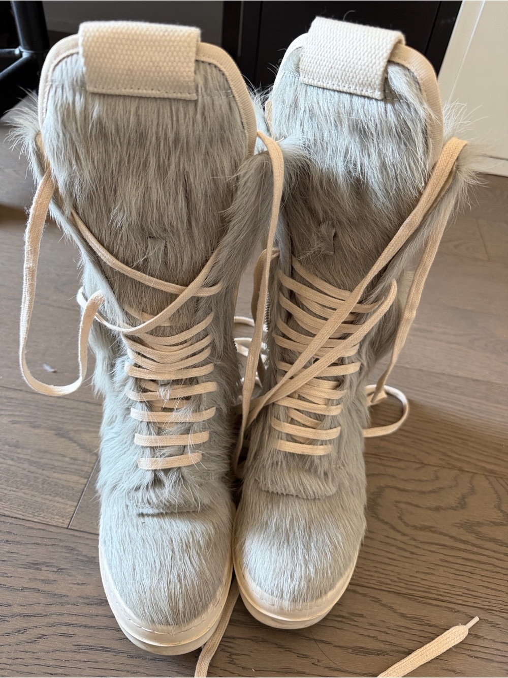Authentic Rick Owens goat fur Ramones us7.5